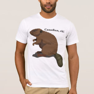 Canadees, eh! Cute Cartoon Beaver T-Shirt