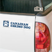 Canadees Eskimo Dog Blue Bumpersticker (Op Truck)