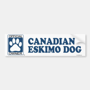 Canadees Eskimo Dog Blue Bumpersticker