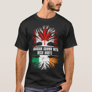 Canadees geteeld met Ierse Roots Canada Vlag T-shirt