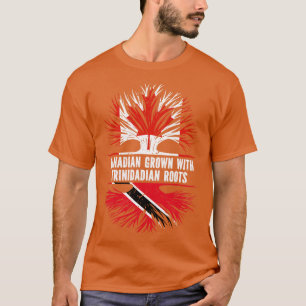Canadees geteeld met Trinidad Roots Canada Vlag T-shirt
