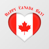 Canadees hart Gelukkige Canada Dag Raamsticker (Vel)