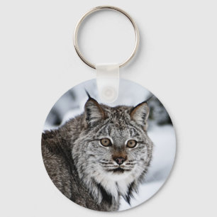 Canadees Lynx in de sneeuw Sleutelhanger