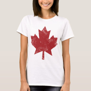 Canadees mapelleder (onderdruk) t-shirt