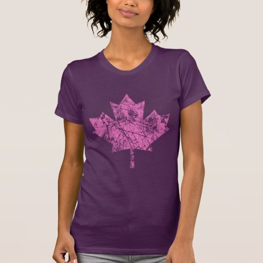 Canadees maple Leaf Grunge Style CANADA T-shirt (Voorkant)