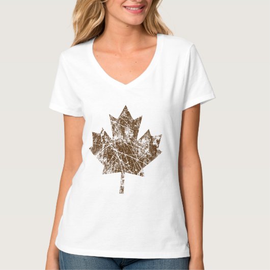 Canadees maple Leaf Grunge Style CANADA T-shirt (Voorkant)
