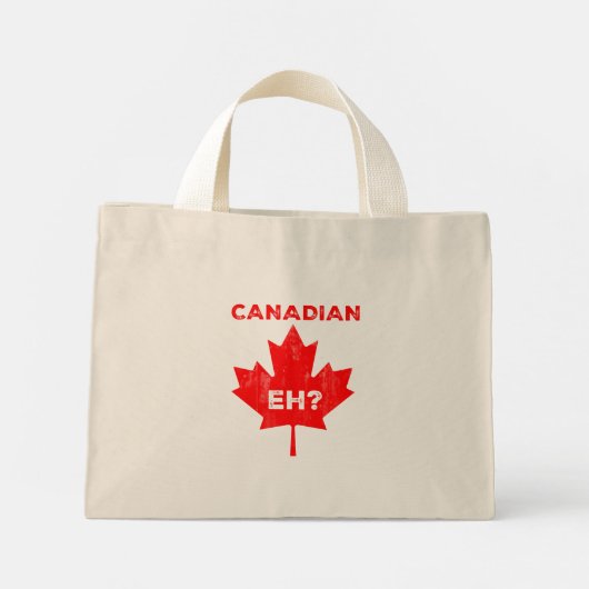 Canadees? Maple Leaf Mini Tote Bag (Achterkant)