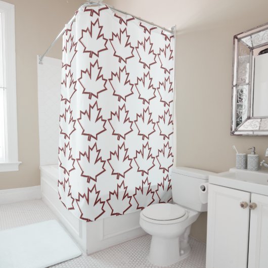 Canadees maple Leaf Shower Curtain Douchegordijn (In situ)