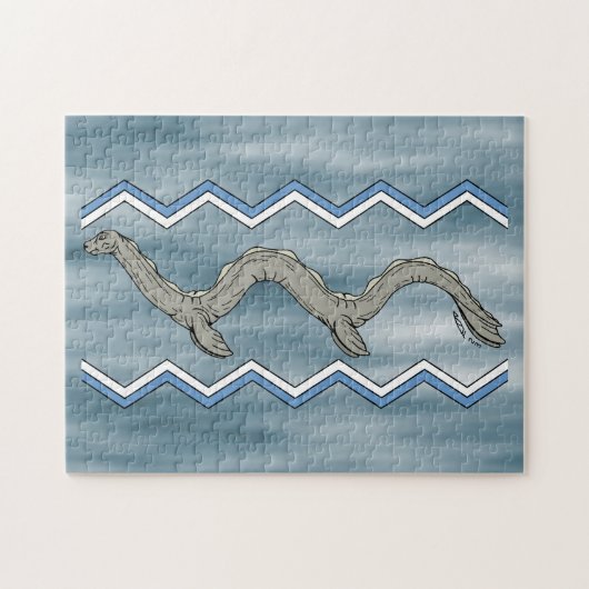 Canadees meer monster en zigzags legpuzzel (Horizontaal)
