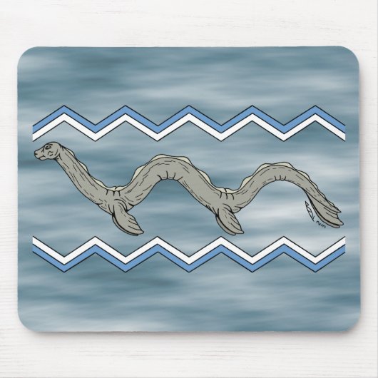 Canadees meer monster en zigzags muismat (Voorkant)