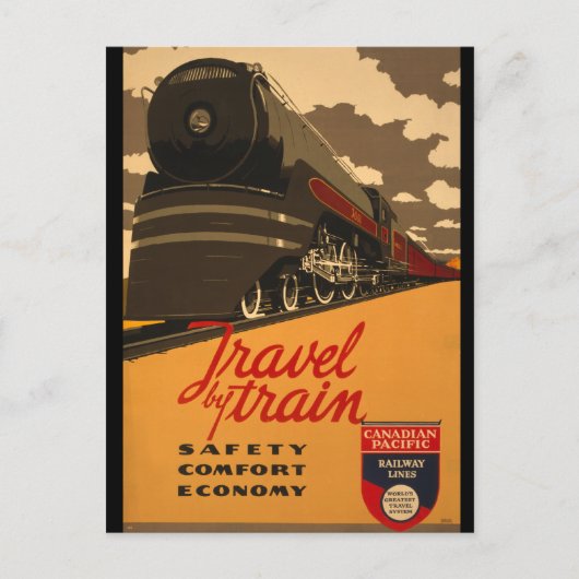Canadees Poster van het treinspoor Briefkaart (Voorkant)