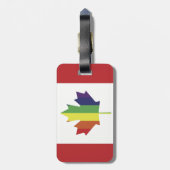 Canadees Pride Flag Bagagelabel (Achterkant verticaal)