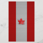Canadees rood manleder in koolstofvezel briefpapier (Voorkant)