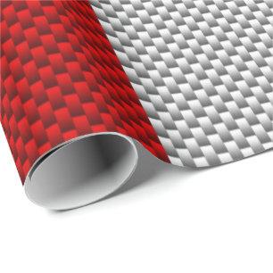 Canadees rood manleder in koolstofvezel cadeaupapier