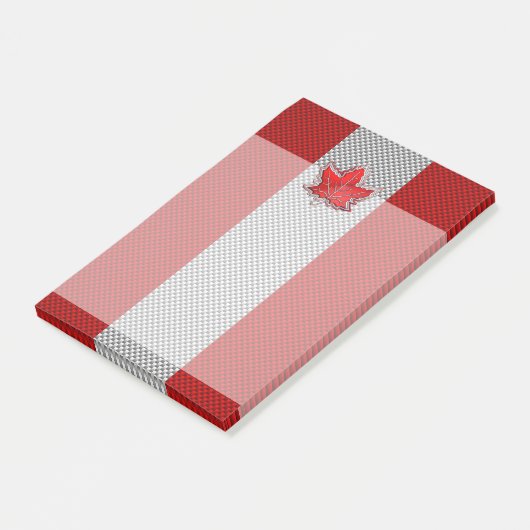 Canadees rood manleder in koolstofvezel post-it® notes (Schuin)