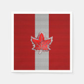 Canadees rood manleder in koolstofvezel servetten (Voorkant)