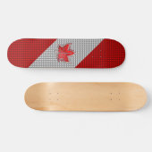 Canadees rood manleder in koolstofvezel skateboard (Horizontaal)