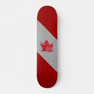 Canadees rood manleder in koolstofvezel skateboard