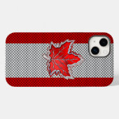 Canadees rood manleder op koolstofvezel afdrukken Case-Mate iPhone case (Achterkant (horizontaal))
