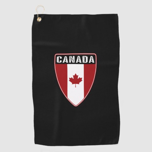Canadees schild golfhanddoek (Voorkant)