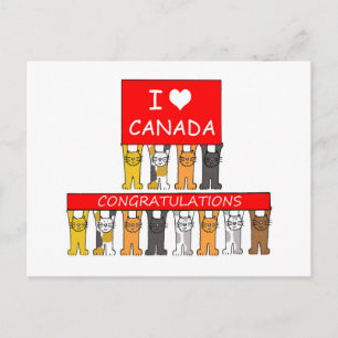 Canadees staatsburgerschap gefeliciteerd briefkaart