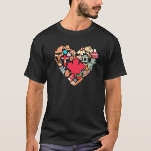 Canadees Symbolen Canada Vlag Maple Leaf W T-shirt