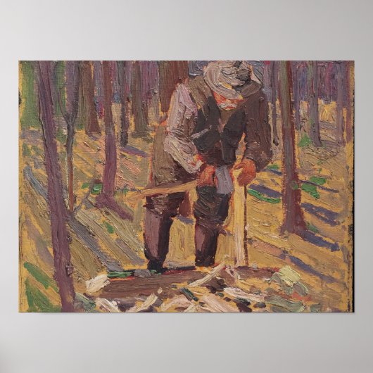 Canadees Tom Thomson schilderend Man met Ax Poster (Voorkant)