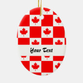 Canadees vlagpatroon keramisch ornament (Achterkant)