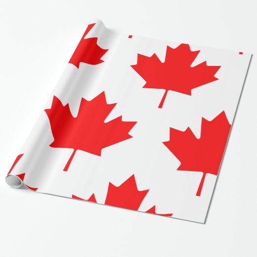 Canadees vlagrode mantel Leaf Cadeaupapier (Uitgerold)