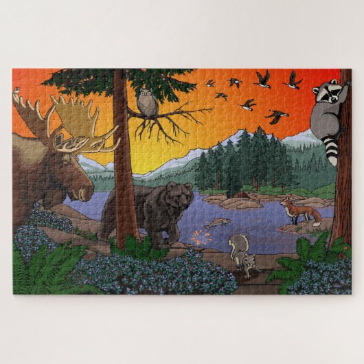 Canadees Wildlife Art Puzzles in kind Legpuzzel (Horizontaal)