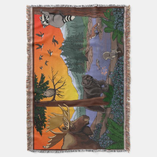 Canadees Wildlife Kind — Kunstdedij-dekens Deken (Voorkant Verticaal)