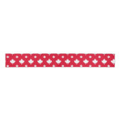 Canadees wit lemf lef rood kleurenpatroon grosgrain lint (Voorkant)
