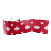 Canadees wit lemf lef rood kleurenpatroon grosgrain lint (Spoel)