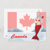 Canadees zeemeerminnend briefkaart (Voorkant / Achterkant)