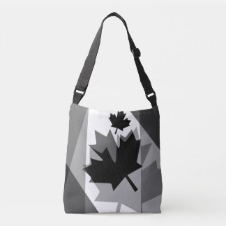 Canadees zwart esdoorn blad gelaagde stijl CANADA Crossbody Tas