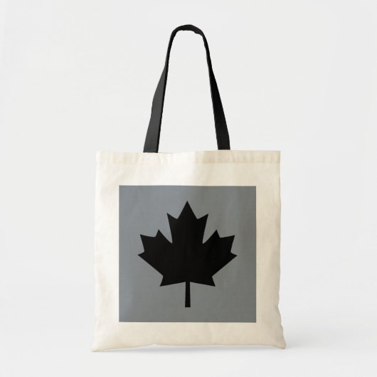 Canadees zwart-mappenblad tote bag (Voorkant)
