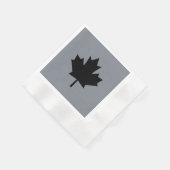 Canadees zwarte bladsymbool servet (Hoek)
