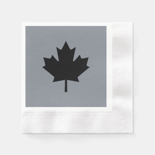 Canadees zwarte bladsymbool servet (Voorkant)