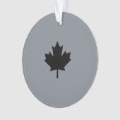 Canadees zwarte leder op grijs ornament (voorkant)
