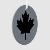Canadees zwarte leder op grijs ornament (voorkant)
