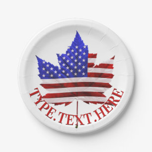 Canadese Amerikaanse Borden Custom Flag Paper Bord