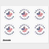 Canadese Amerikaanse Roots Ronde Sticker (Vel)