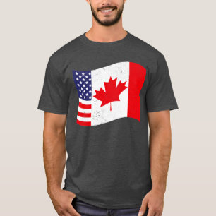 Canadese Amerikaanse vlag Amerikaanse Maple Leaf C T-shirt