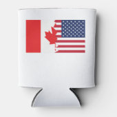 Canadese Amerikaanse vlag Blikjeskoeler (Voorkant)