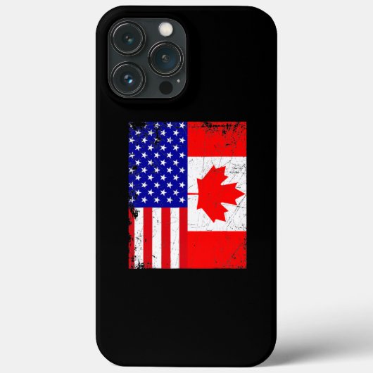 Canadese Amerikaanse vlag Canada Vlag op 4 juli Case-Mate iPhone Case (Achterkant)