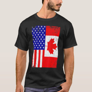 Canadese Amerikaanse vlag Canada vlag op 4 juli T-shirt