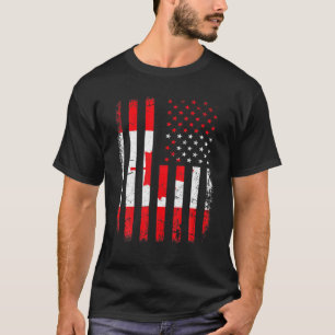 Canadese Amerikaanse Vlag Canadese Roots Canada Am T-shirt