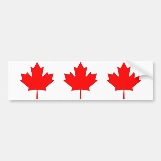 Canadese aple Leaf Bumpersticker (Voorkant)