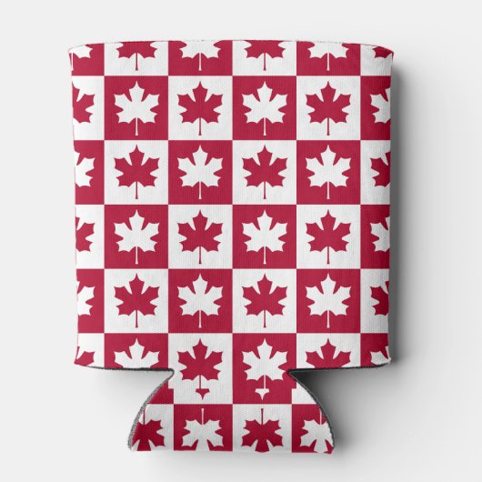 Canadese aple Leaf Checker Pattern Dag Blikjeskoeler (Achterkant)