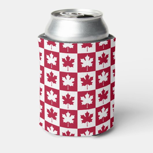 Canadese aple Leaf Checker Pattern Dag Blikjeskoeler (Blikje Achterkant)